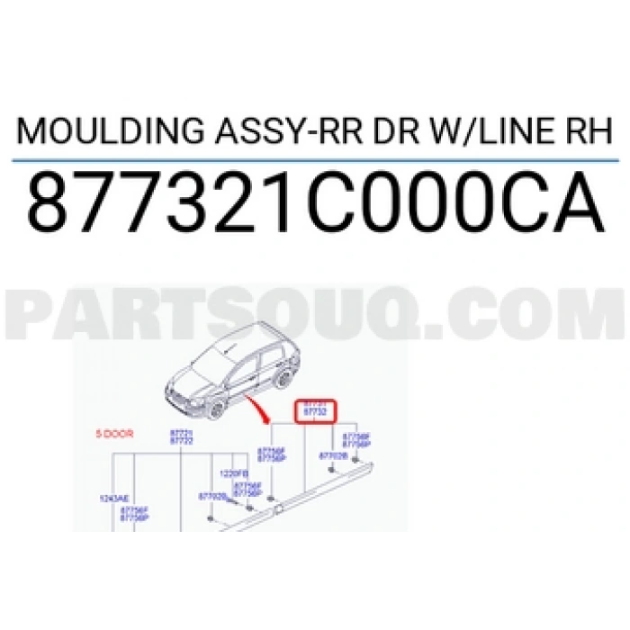 Bant Kapı Getz Arka 2003-2006 Sağ (Oem No:877321C000Ca)