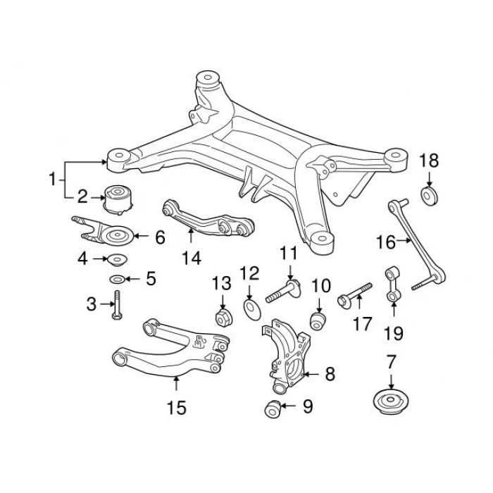Vw A8  2003- Salıncak Burcu Arka  (Oem No:4E0505171N)