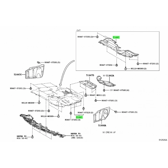 Karter Muhafazası Corolla / Auris 2014-19 (Oem No:5141002220)