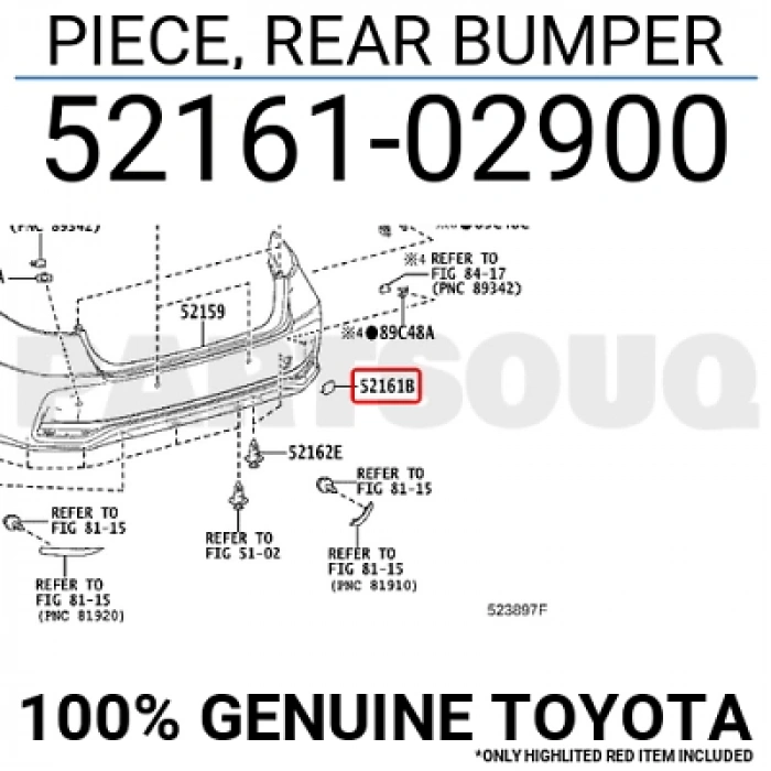 Çeki Demir Kapağı Corolla 2019-2021 Arka (Oem No:5216102900)