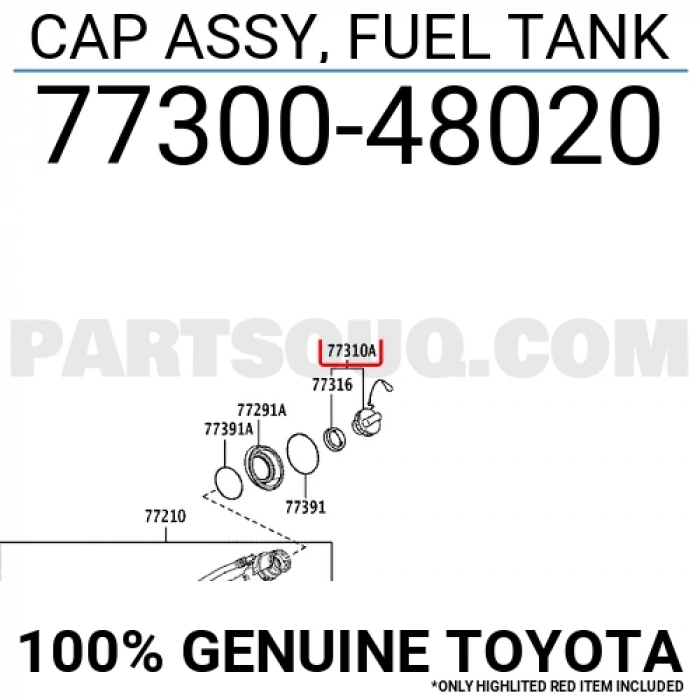 Yakıt Depo Kapağı Corolla 2019-21 (Oem No:7730048020)