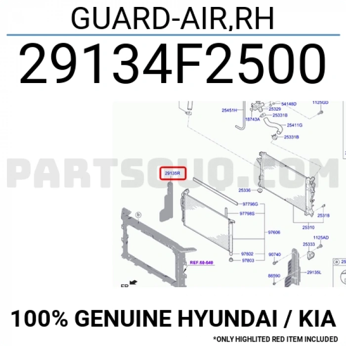 Karter Muhafazası Elantra 2019-2021 Sol (Oem No:29134F2500)