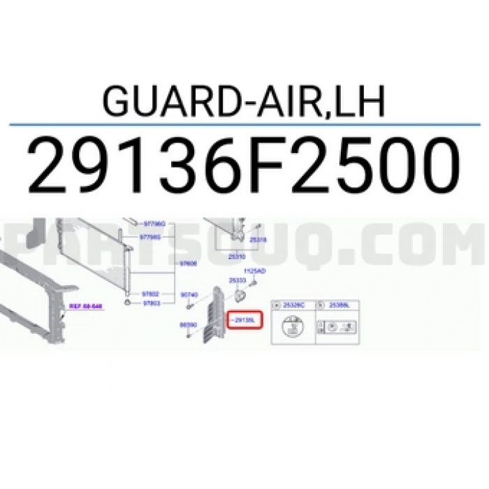 Karter Muhafazası Elantra 2019-2021 Sağ (Oem No:29136F2500)