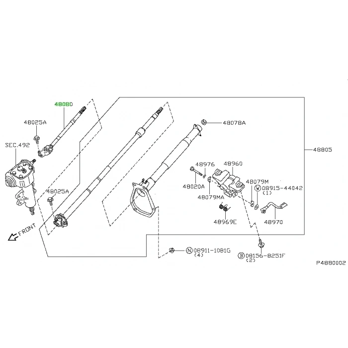 Direksiyon Mafsalı Pıckup 1998-2005 Ara D22 / Yd25 (Oem No:480803S405)