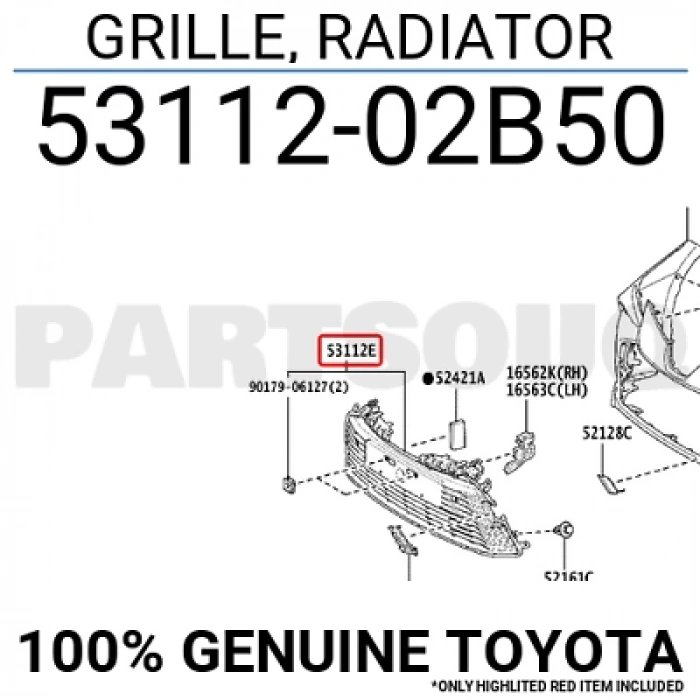 Tampon Panjurusı Corolla 2019-2024 Ön (Çeki Kapağı Dahil) (Oem No:5311202B50)