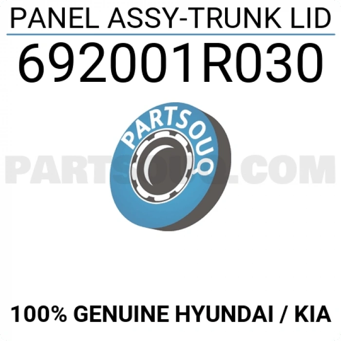 Bagaj Kapağı Accent 2011 Sonrası Blue (Kilit Delikli) (Oem No:692001R030)