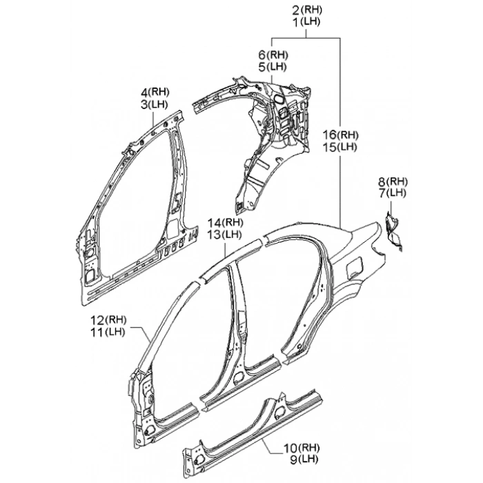 Çamurluk Rio 2006 Sonrası Arka Sol (Oem No:715031Gc10)