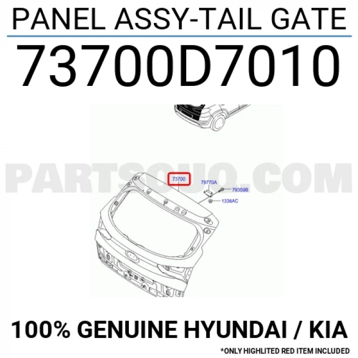 Bagaj Kapağı Tucson 2015 Sonrası (Oem No:73700D7010)