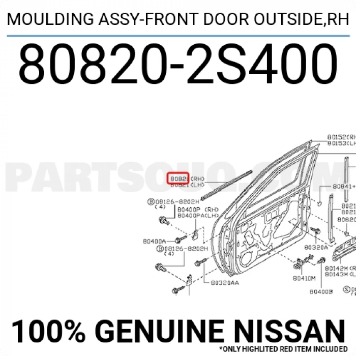 Cam Sıyırıcı Pıckup 1998-2002 D-2022 Ön Sağ (Oem No:808202S400)