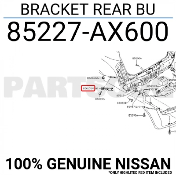Tampon Bağlant Braketi Micra 2003-2010 Arka Sol (Oem No:85227Ax600)