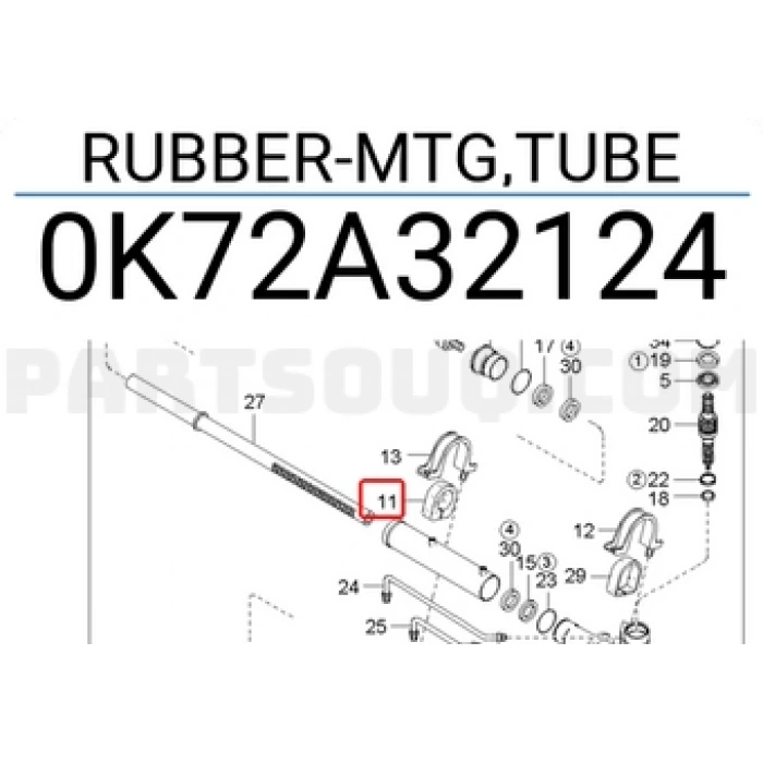 Kore Bongo Dizel 1997- Direksiyon Bağlantı Burcu  (Oem No:0K72A32124)
