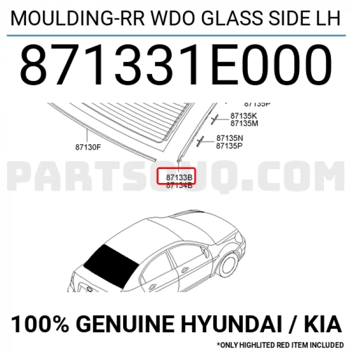 Cam Fitili Accent Arka 2006-2011 Era Sol (Oem No:871331E000)