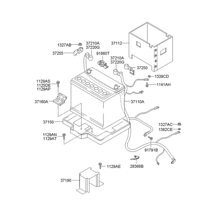 Sac Akü Santafe 04 (Oem No:3715026600)