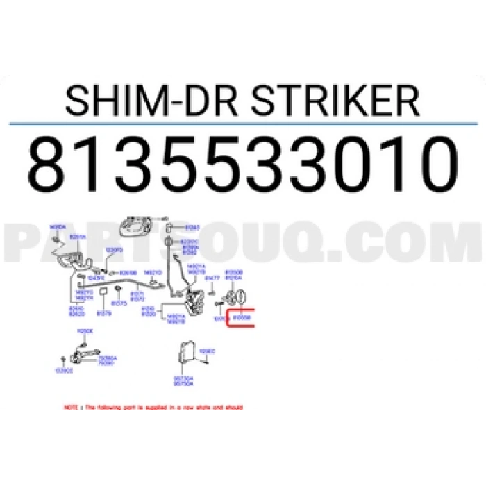 Kilit Karşılığı H-100 / Kmy Kapı Şimi / Canter / L300 (Oem No:8135533010)