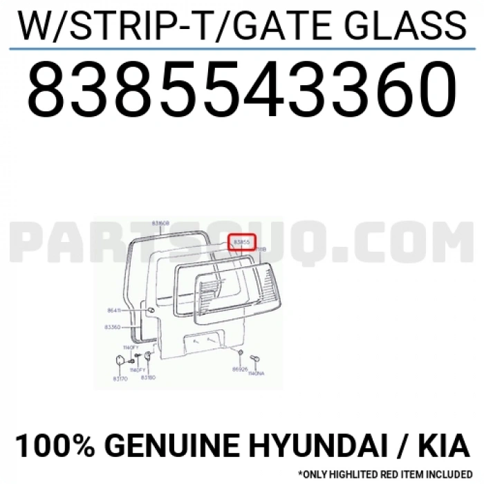 Cam Fitili H-100 Arka  1994-02 (Oem No:8385543360)