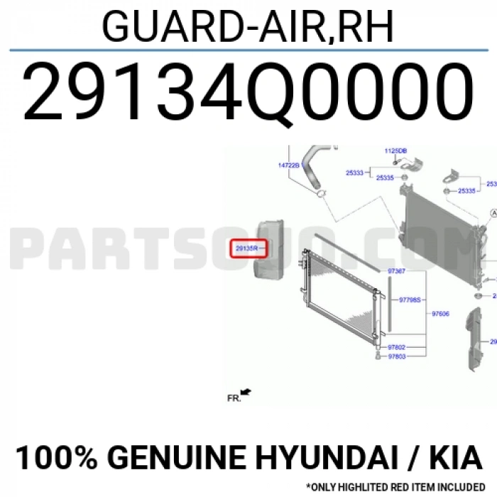 Radyatör Muhafaza Bakaliti I-2020 2021 Sonrası Sağ (Oem No:29134Q0000)