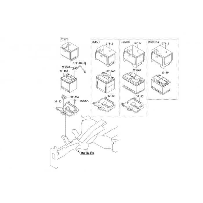 Sac Akü Accent Blue 2011- Dizel (Oem No:371501R540)