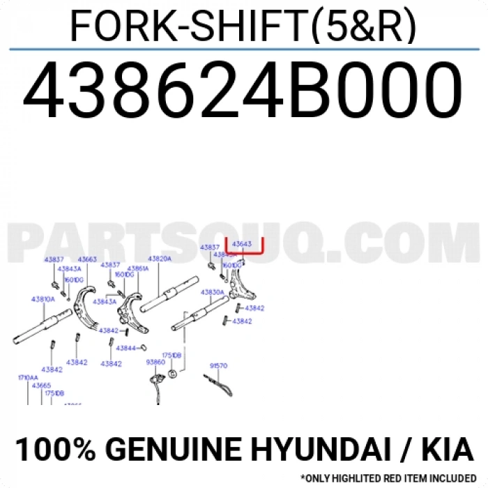 Vites Çatalı H-100 5 (Oem No:438624B000)