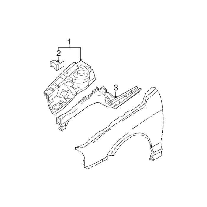 Çamurluk Elantra 2004-2007 İç Sağ   (Oem No:645022D010)