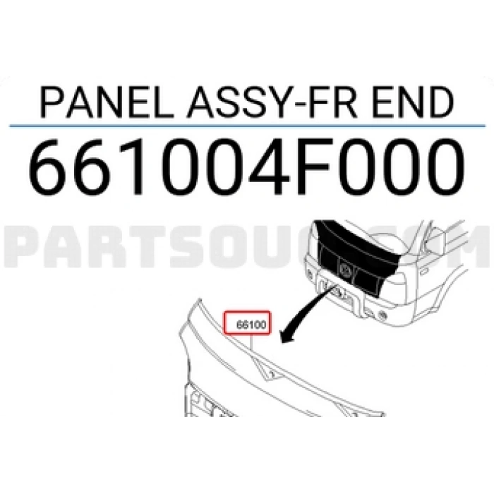 Panel Kmy Ön 2005-11 (Oem No:661004F000)