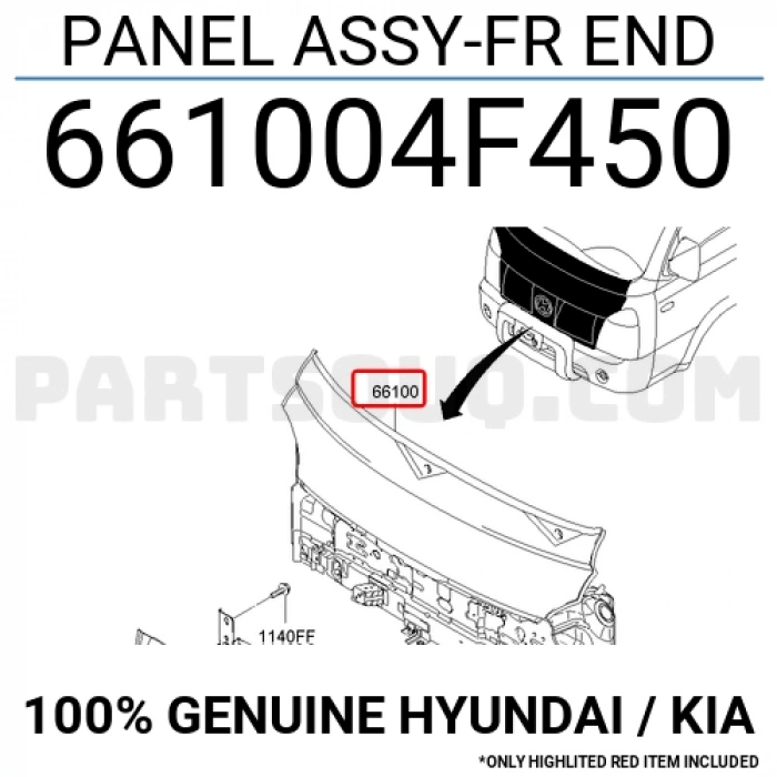 Panel Kmy Ön 2012 Sonrası (Oem No:661004F450)