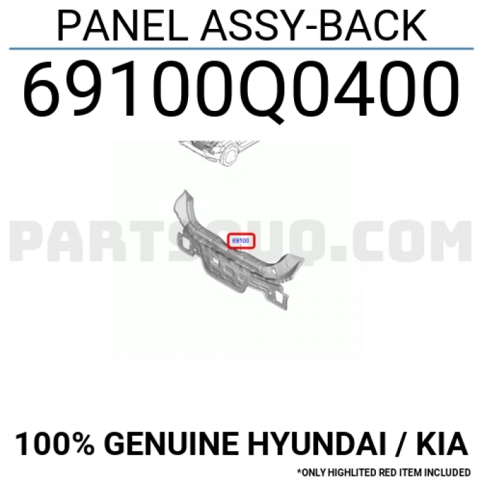Panel Bayon Arka 2021 Sonrası (Oem No:69100Q0400)