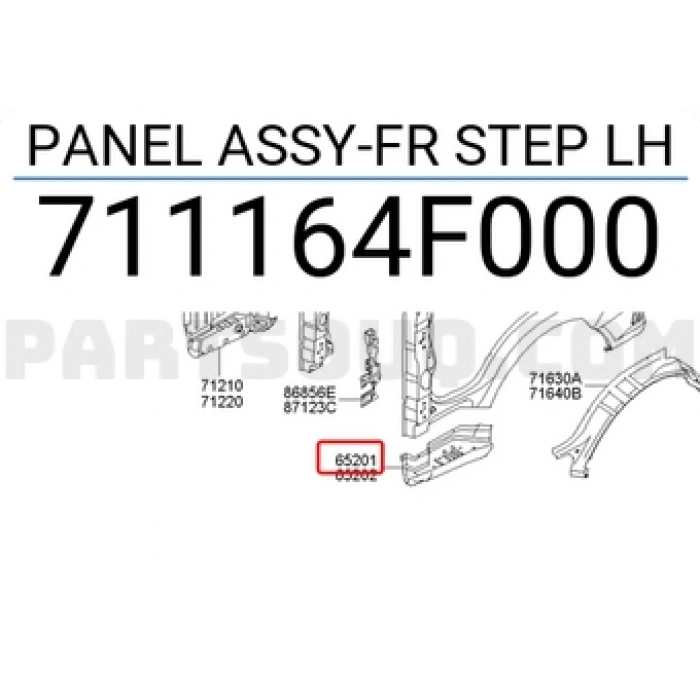Sac Basamak Kapı H100 Kmyt 2004- Sol  (Oem No:711164F000)