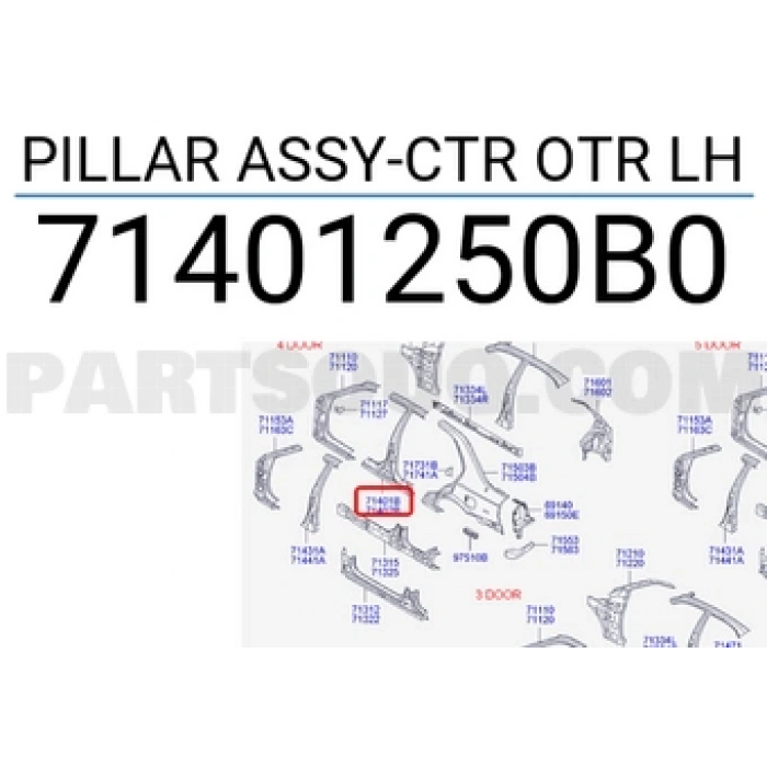 Direk Sacı Dış Accent 2000-2006 Orta Sol (Oem No:71401250B1)