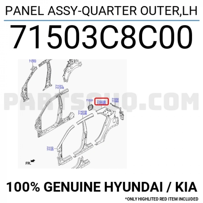 Çamurluk I-2020 2015-2018 Arka Sağ (Oem No:71504C8C00)