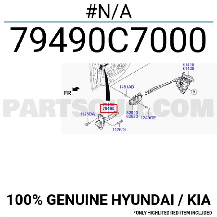 Kapı Gergisi I-2020 Arka 2015-2018 Sağ (Oem No:79490C7000)