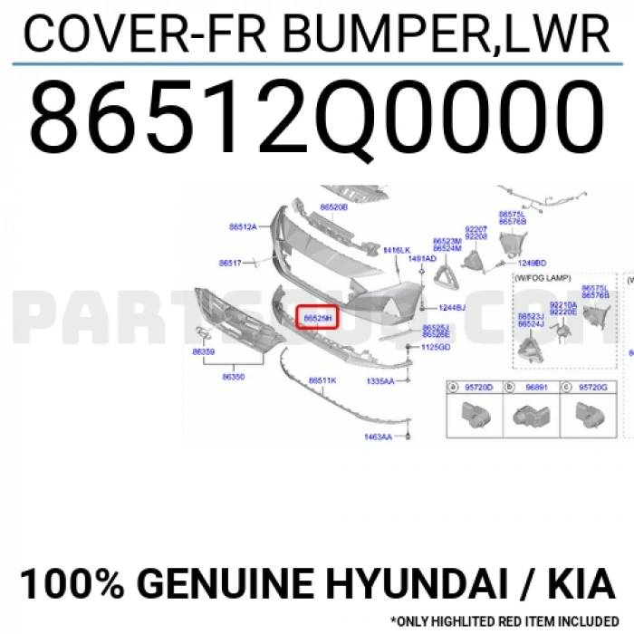 Tampon I-2020 2021 Sonrası Ön Alt (Oem No:86512Q0000)