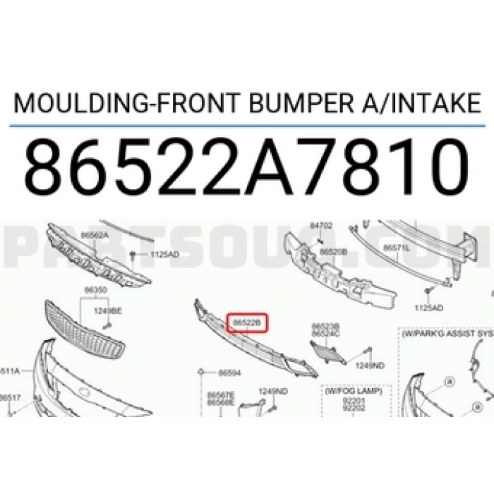 Tampon Panjurusı Cerato 2016-18 (Oem No:86522A7810)