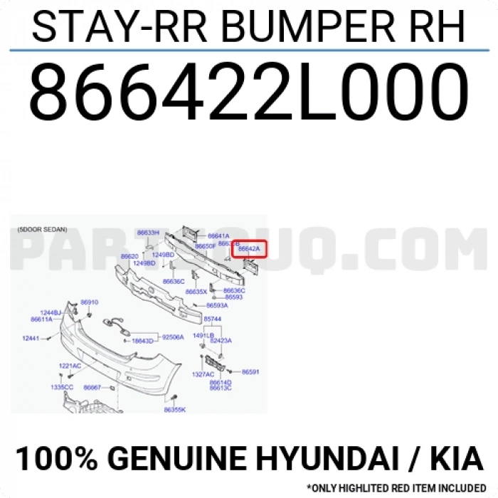 Tampon Destek Demiri I-30 2007-2011 Arka Sağ (Oem No:866422L000)