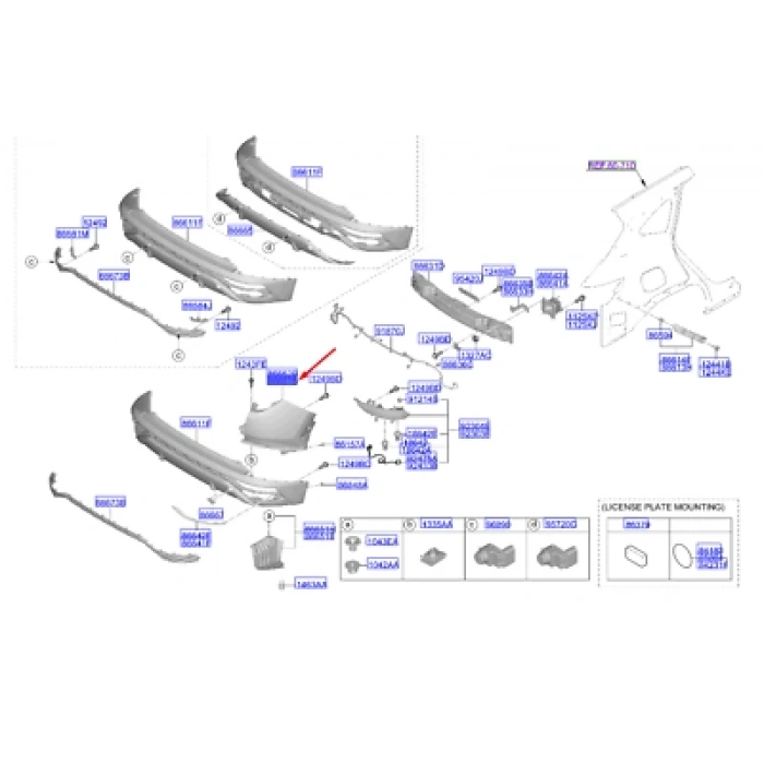 Tampon Kulağı Tucson Arka 2021 Sonrası Sol (Oem No:86656N7000)