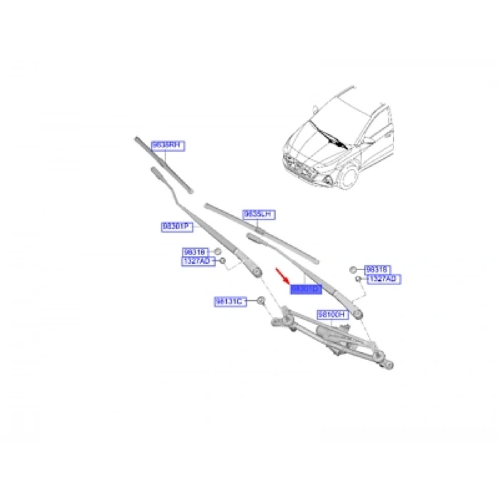 Cam Silgi Kolu I-2020 2021 Sonrası Sol (Oem No:98311Q0000)