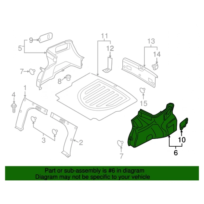 Trim Elantra 2016-2020 Bagaj İç Bakaliti Sol (Oem No:85730F2000Mc)
