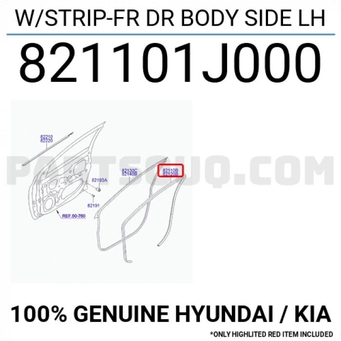 Kapı Fitili Kasa İ20 2009-2011 Ön L (Oem No:821101J000)