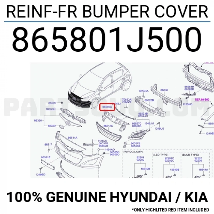 Tampon Braketi İ20 2012- Ön Üst Destek (Oem No:865801J500)