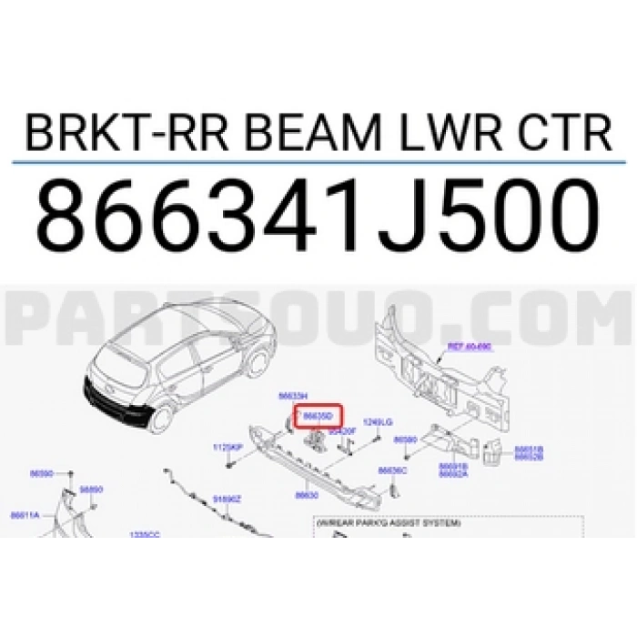 Tampon Braketi İ20 2012- Arka Demir Büyük (Oem No:866341J500)