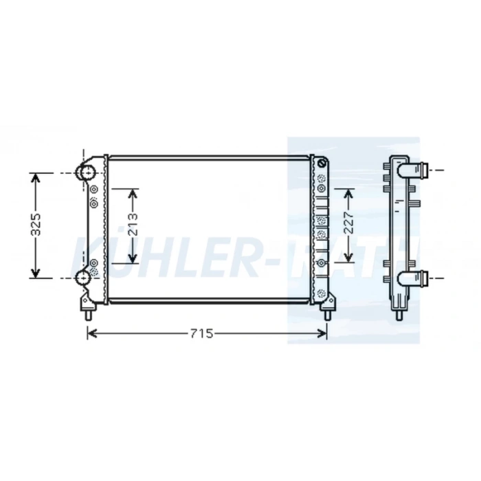 Fiat Doblo 1,9 D 2001- Su Radyatörü Brazıng (Oem No:46749018)