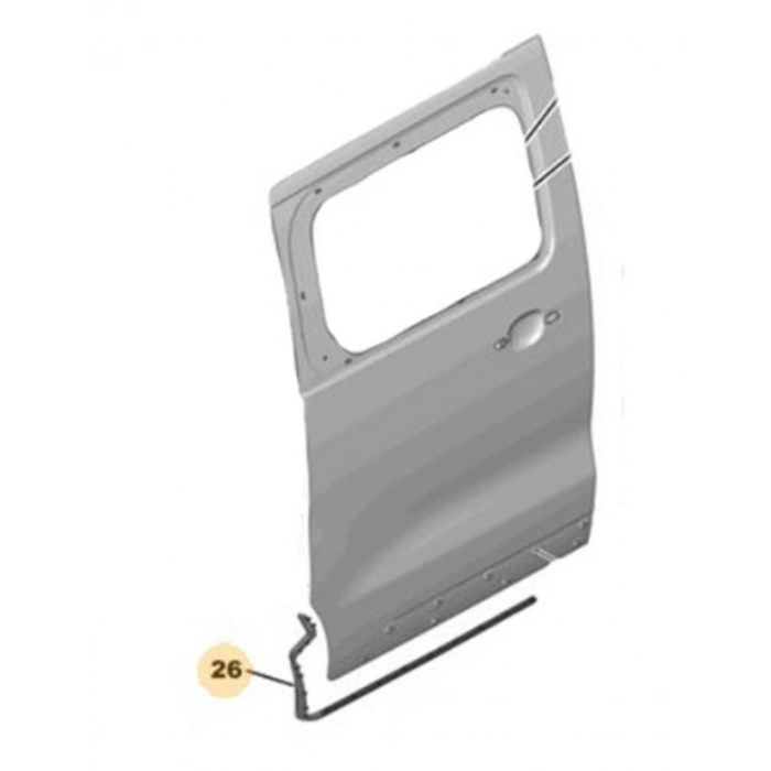 Fiat Scudo V 2022- Surgulu Kapı Alt Fitili Sağ  (Oem No:9808421380)