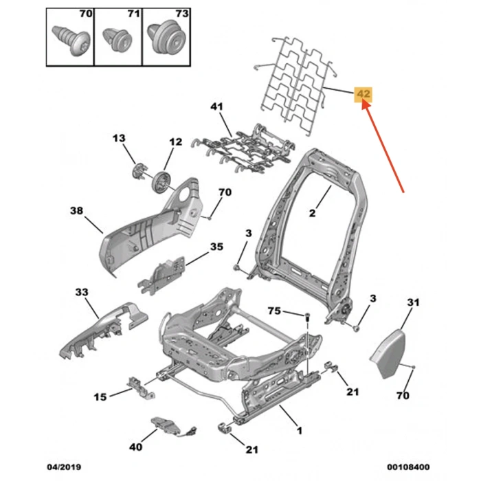 Fiat   1997-2000 Iskeletkoltuk  (Oem No:9811629580)
