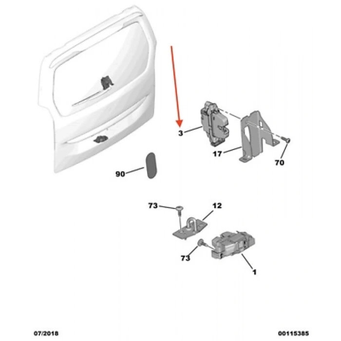 Fiat   1997-2000 Kilit  (Oem No:9832088480)