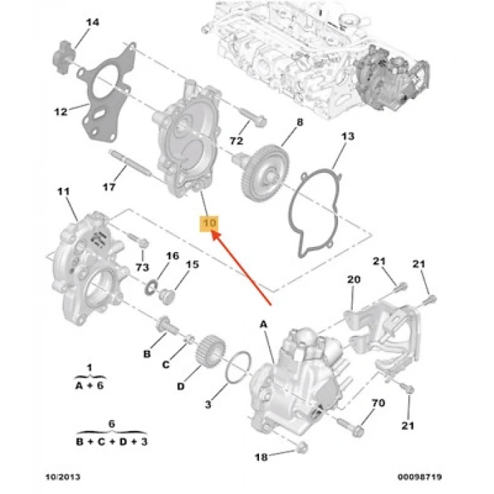 Fiat Ducato V Scudo V 3008  5008 Boxer V 2,0-2,2 Hdı 2013- Karter Yağ Pompa Karterı (Oem No:9839294280)