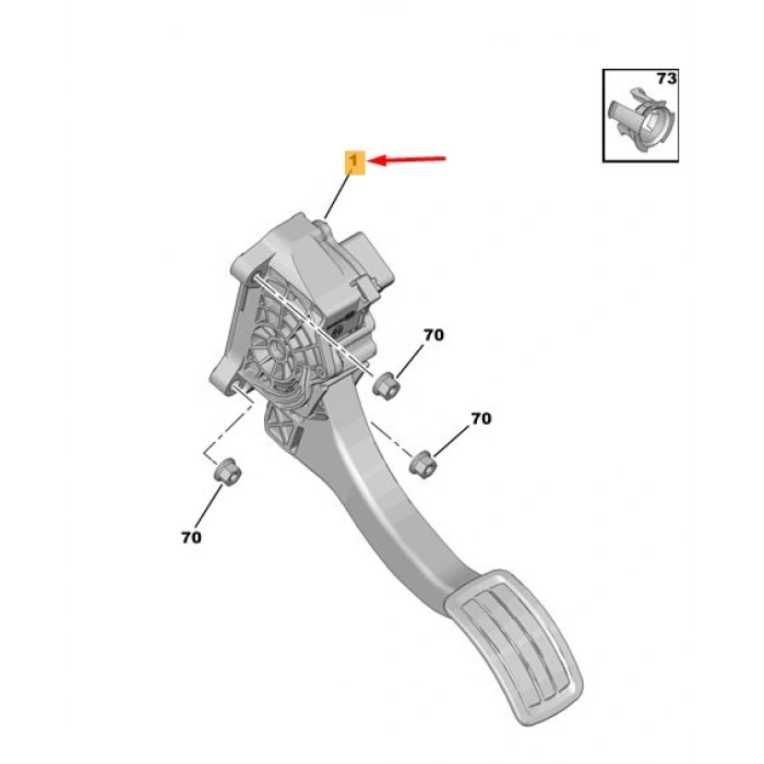 Fiat   1997-2000 Pedal  (Oem No:9839353480)