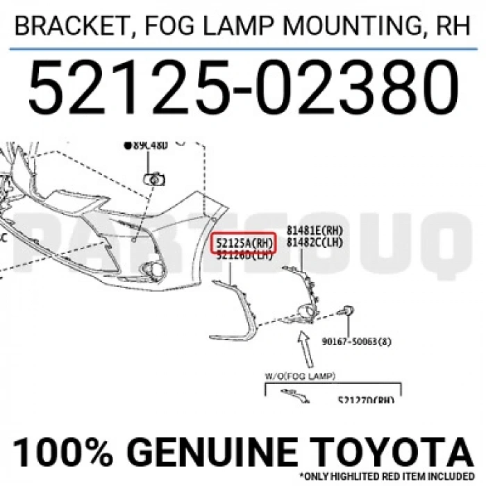 Sis Lamba Kapağı Corolla 2019-2024 Krom+Siyah Sağ (Oem No:5212502380)