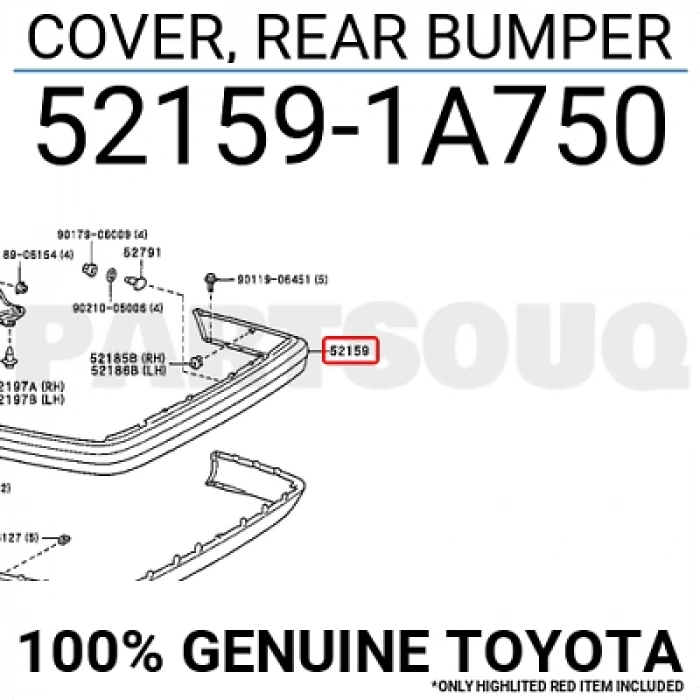 Tampon Corolla Arka Üst Parça  1998-2002 Ae-111 (Oem No:521591A750)