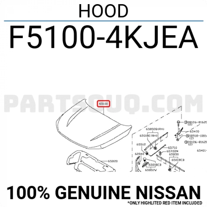 Motor Kaputu Navara 2016-19 (Oem No:F51004Kjea)