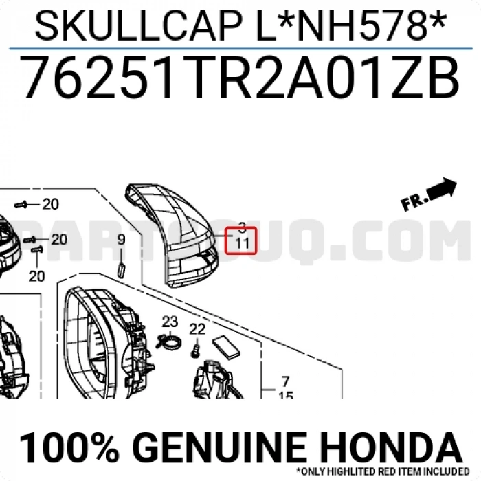 Honda Civic Ayna Kapağı 2012/15Astarlı Sdn Sol (Oem No:76251Tr2A01Zb)