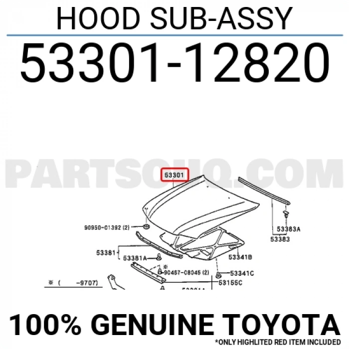 Motor Kaputu Corolla  1998-2000 Terra (Hasarlı) (Oem No:5330112820)